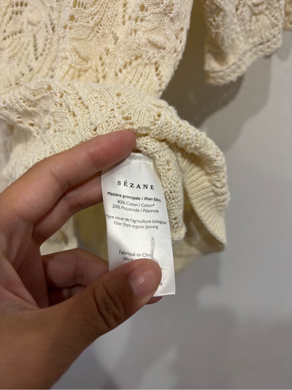 Sezane Knit Top Size Large - Picture 4 of 5